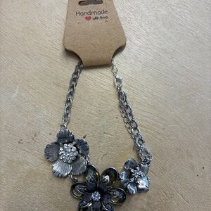 Handcrafted bracelet made with vintage necklaces turned into